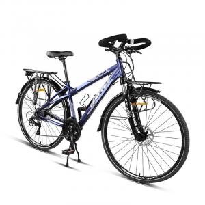 Горный велосипед унисекс BATTLE Bond Fujita 700C из алюминиевого сплава 24-скоростной, фиолетовый