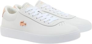 Lacestone женские кроссовки Baseshot Evo Lacoste, White & Light Pink