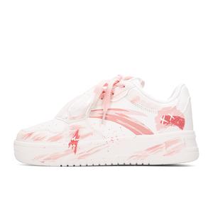 ANTA Расслабленные нескользящие устойчивые к истиранию низкие кроссовки для скейтборда unisex pink white