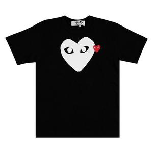 Футболка Comme des Garçons Short-Sleeve Play T-Shirt With Red/White Heart, Black