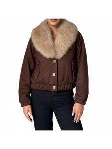 Куртка коричневого и бежевого цветов Ital-Design