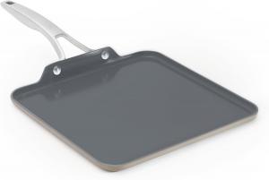 Calphalon Premier Ceramic Nonstick квадратная сковорода-гриль 28 см, цвет грибной серый