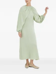 Макси-платье с рукавами-буфами Day Birger Et Mikkelsen, зеленый