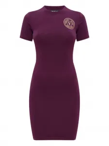 Мини-платье с принтом-логотипом Versace Jeans Couture, красный