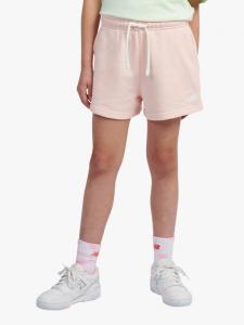 Детские шорты French Terry с маленьким логотипом New Balance, Pink Haze