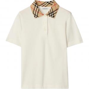Поло с воротником-стойкой в стиле рыцаря Burberry, chalk