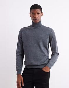 Вязаная водолазка угольного цвета Mango