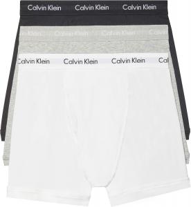 Комплект из 3 мужских трусов-боксеров Calvin Klein из хлопка и эластичного материала, White, Black, Grey Heather