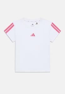 Футболка Adidas Performance TEE JUNIOR UNISEX, White/Pink Fusion/Pink