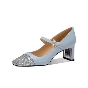 Туфли Мэри Джейн на массивном каблуке 6 см, женские JESSICA SOPHIA, Black