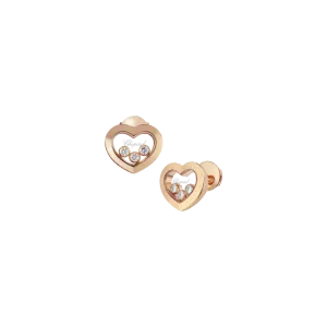 Серьги Chopard Happy diamonds icons из розового золота с бриллиантами