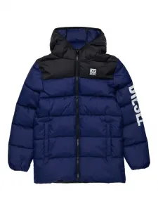 Пуховик с капюшоном Diesel Kids, синий