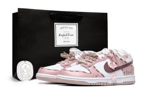 Nike Детские баскетбольные кроссовки Dunk Low Top розовые для подростков