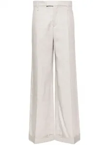 Широкие брюки с люрексом Brunello Cucinelli, серый