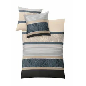 Постельное белье Kleine Wolke «Cambridge», (2 шт.), качество сатина Mako, 100% хлопок, постельное белье и наволочка на молнии, легкое в уходе, с шелковистым блеском, можно использовать круглый год, бежевый