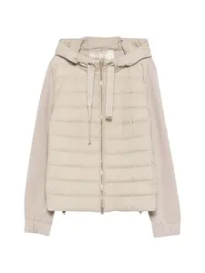 Стеганая куртка с капюшоном Herno, бежевый