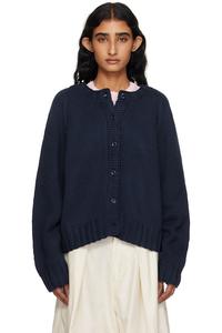 эксклюзивный кардиган Ssense цвета navy atomic Ymc, синий