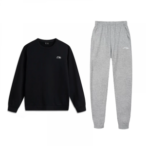 Li-Ning Casual Sportswear Unisex Black+Heather Gray