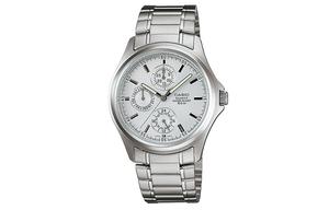 CASIO Часы Men DRESS White Watch MTP-1246D-7A, Silver
