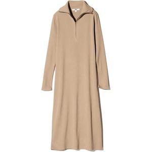 UNIQLO Женские платья с длинным рукавом темно-бежевый