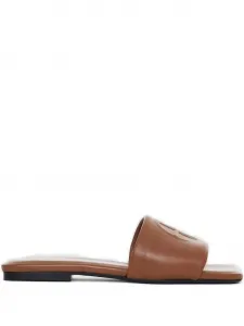 Кожаные шлёпанцы Anine Bing, коричневый