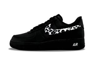 Nike Кроссовки Air Force 1 с текстурированной поверхностью, износостойкие, низкие, для скейтбординга, унисекс, черный с белыми элементами