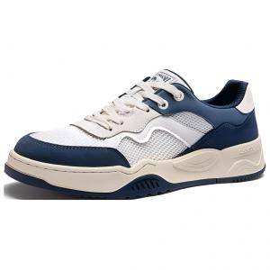 CAMEL Антискользящие износостойкие низкие скейтерские кроссовки мужские бело-синие, цвет White/Blue