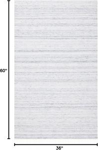 Ковер SAFAVIEH, 92 x 153 см, Kilim Collection, Ivory & Grey, ручной работы из шерсти, идеален для помещений с высокой проходимостью: прихожая, гостиная, спальня (KLM551A)