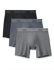 Мужские боксеры Second Skin Tommy John – 3 шт, цвет Black/Turbulence/Monument