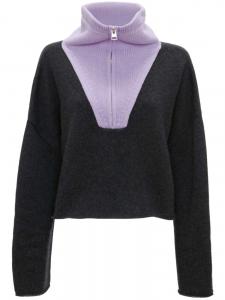 JW Anderson джемпер на молнии с нашивкой-логотипом, черный