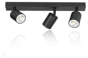 Потолочный светильник Nettlife Ansbach 3-flammig, черный - металл - 5 x 15 x 42 см