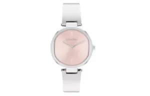 Calvin Klein Часы Wind Style Collection Wrist Watch Quartz Movement Steel Strap 30mm Pink Watch Dial Women's Watch, Pink Watch Dial