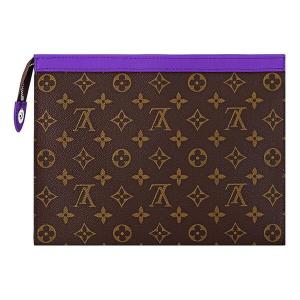 Сумка pochette voyage mm monogram macassar canvas 'violet' Louis Vuitton, фиолетовый