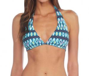 Топ-бандо танкини с завязками-перекрутками Ikat In The Act в бирюзовом цвете Kenneth Cole