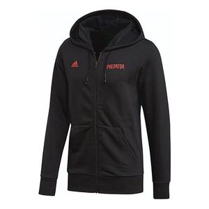 Куртка adidas Pred Poster Hdy Soccer/Football Hooded Jacket Black, черный