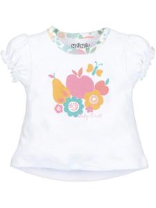 Детская рубашка с фруктами белого цвета Nini