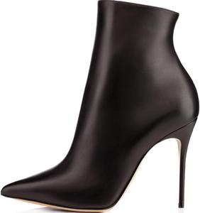 Женские ботильоны Eldof на высоком каблуке | Туфли-лодочки с острым носком 10 см | Женская модная обувь на высоком каблуке, Black