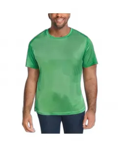 Футболка с коротким рукавом и круглым вырезом Big & Tall No Sweat удлиненного кроя KingSize, зеленый