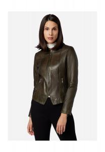 Женская кожаная куртка Abigale классического фасона из маслянисто-мягкой кожи ягненка RICANO, цвет Oliv