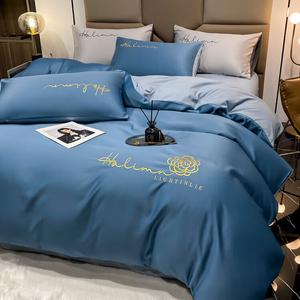 LUOLAI HOME Комплект постельного белья 4 предмета, простыня, размер 150x200 см, цвет в ассортименте