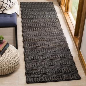 Ковер-дорожка SAFAVIEH, 69 x 183 см, Natural Fiber Collection, Charcoal, ручное плетение из джута, идеально для помещений с высокой проходимостью в гостиной, спальне (NF212C)