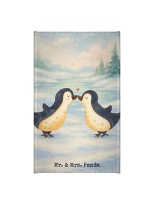 Mr. & Mrs. Panda Полотенце с рисунком пингвина «Любовь» в белом цвете