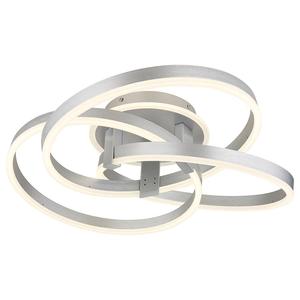 Светодиодный потолочный светильник Globo Lighting Herwig, алюминий / акриловое стекло - 1 пламя - серебро