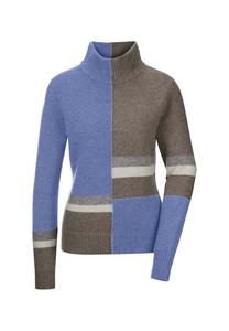 Свитер с воротником-стойкой и интарсией Madeleine, мультиколор