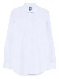 Рубашка в полоску Finamore 1925 Napoli, синий