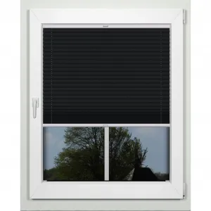 Жалюзи-плиссе Indeko «простые», светозащитные, с отверстием, натяжные, на заказ, цвет schwarz + weiß