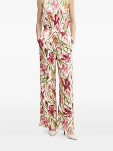 Брюки с цветочным принтом Guess Usa, бежевый