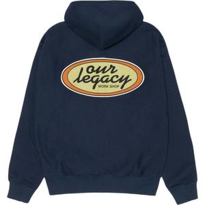 Толстовка Our Legacy Collaboration Work Shop Oval Zip Hoodie унисекс Stussy, синий