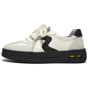 SKAP Кремовые мокко высотоувеличивающие легкие дышащие лоу-топ скейтбордские кроссовки женские экрю/черный, цвет Ecru/Black