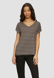 Футболка с принтом QS, темно-серый